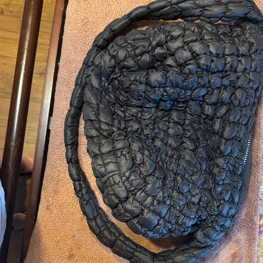 Black Quilted Crossbody Bag